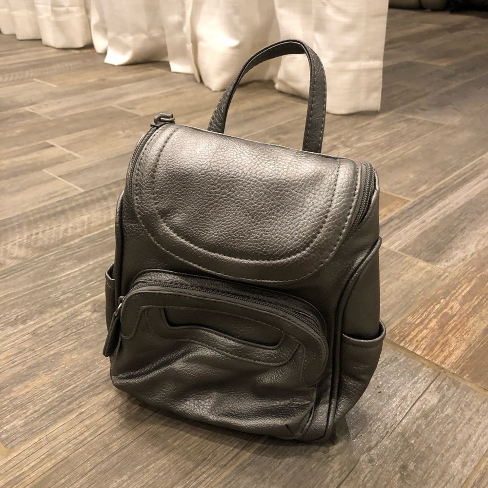 New Directions Metallic Pewter Backpack